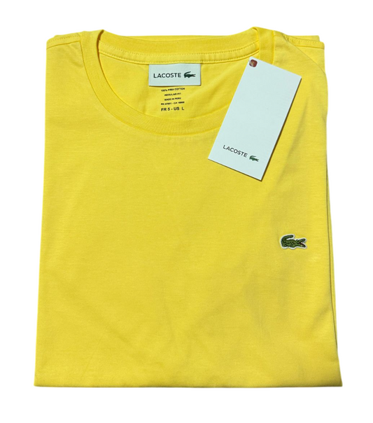 Polo cuello redondo Lacoste amarillo