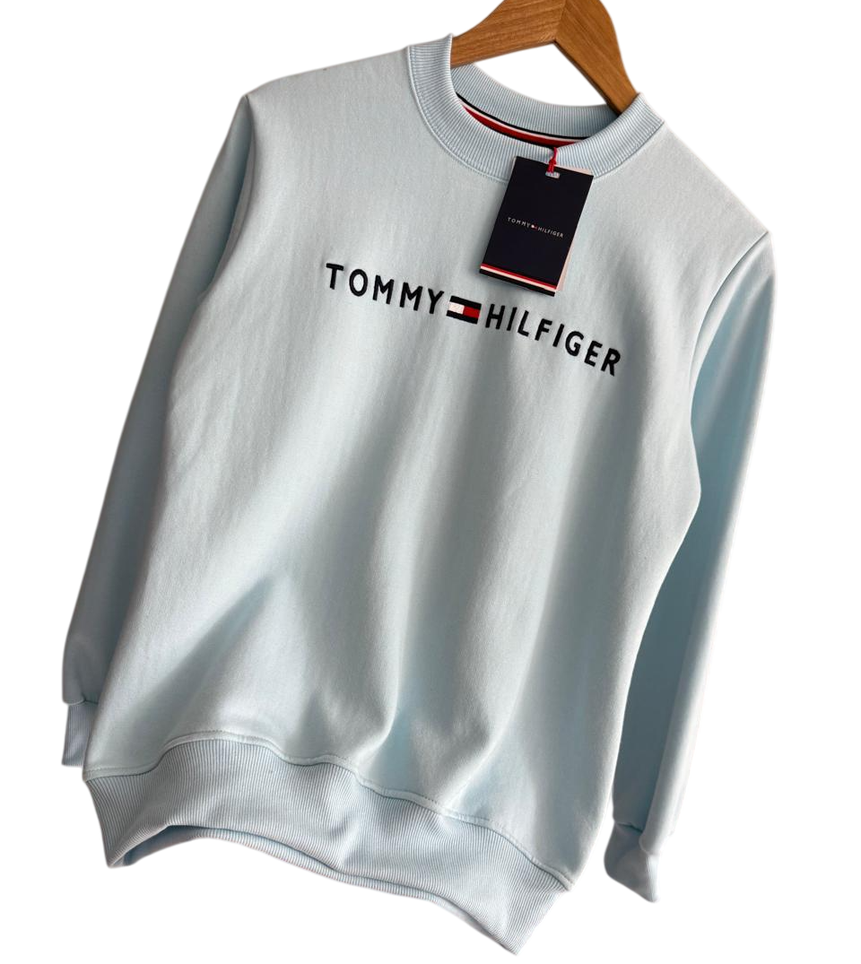 Sudadera Tommy H celeste dama