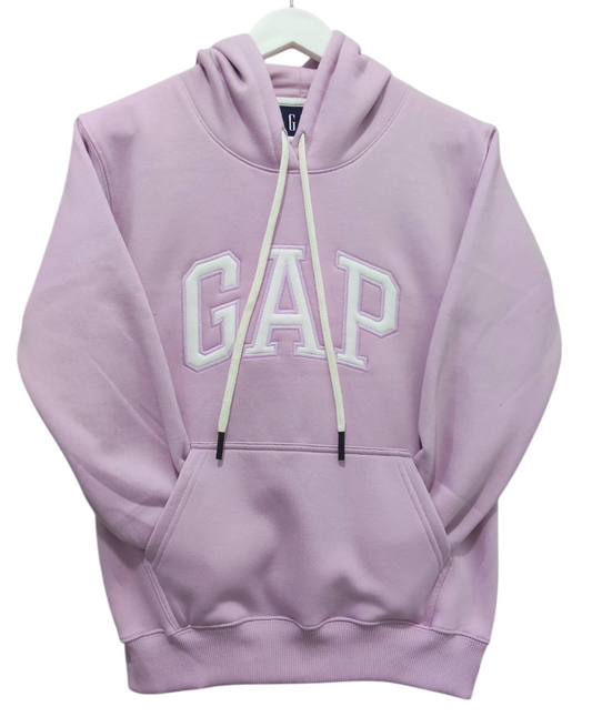Polera GAP con capucha lila DAMA