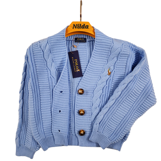 Cárdigan tejido Ralph L celeste