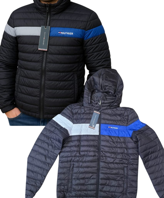Casaca Tommy H impermeable negro hombre