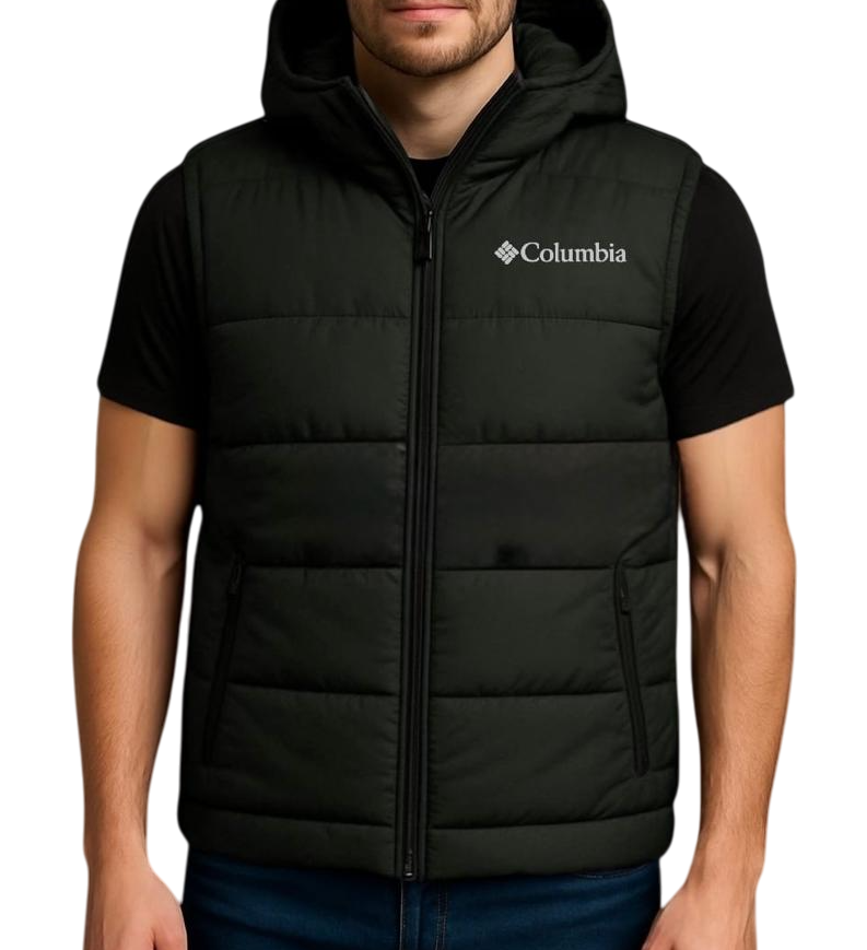 Chaleco Columbia con capucha color negro