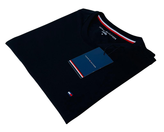 Polo cuello redondo TH Azul marino