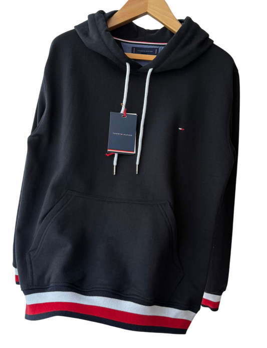 Polera azul Tommy Hilfiger con capucha varón