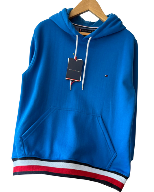 Polera azulino Tommy Hilfiger con capucha varón