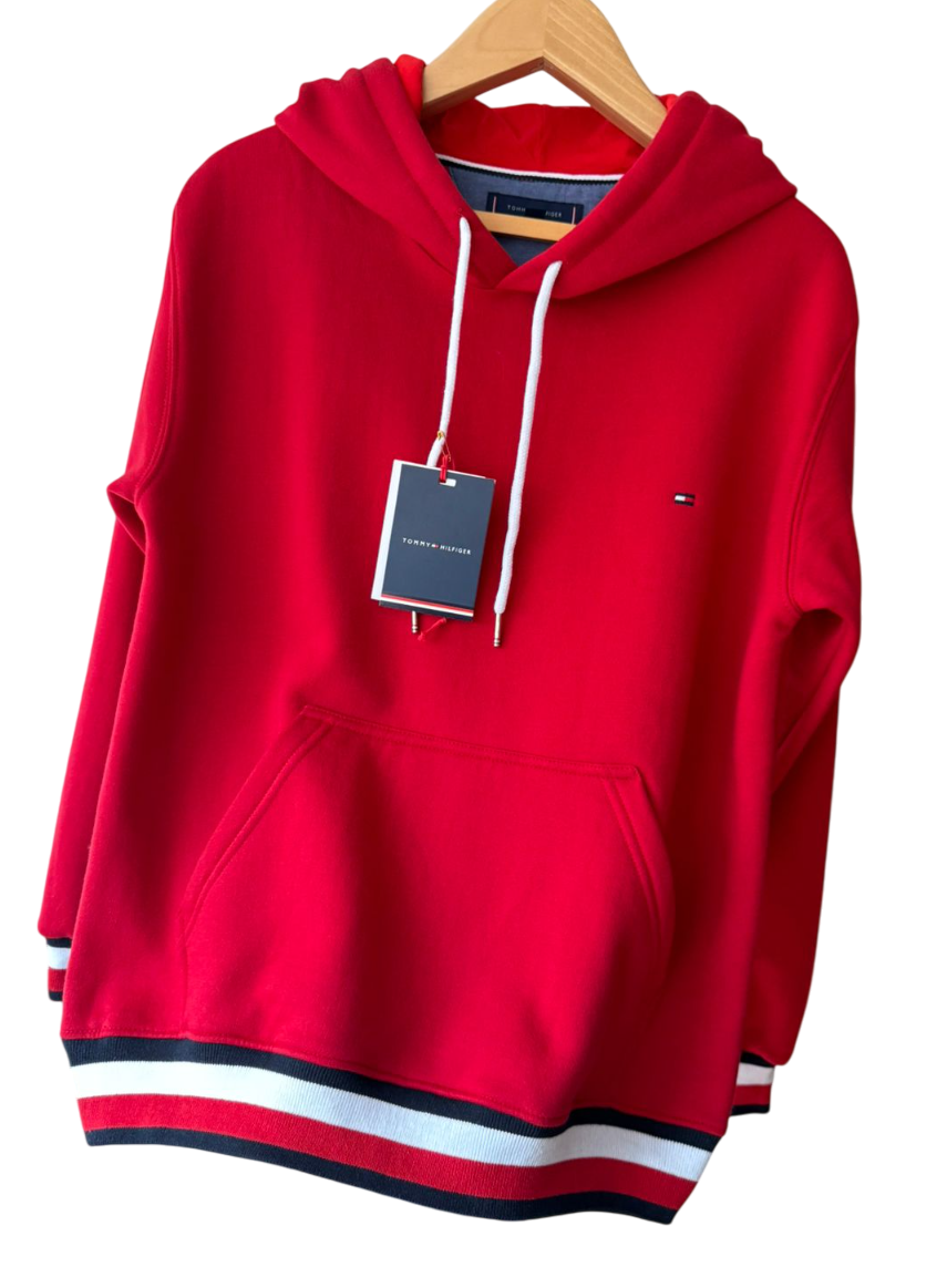 Polera rojo Tommy Hilfiger con capucha varón
