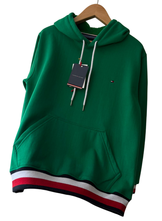 Polera verde Tommy Hilfiger con capucha varón