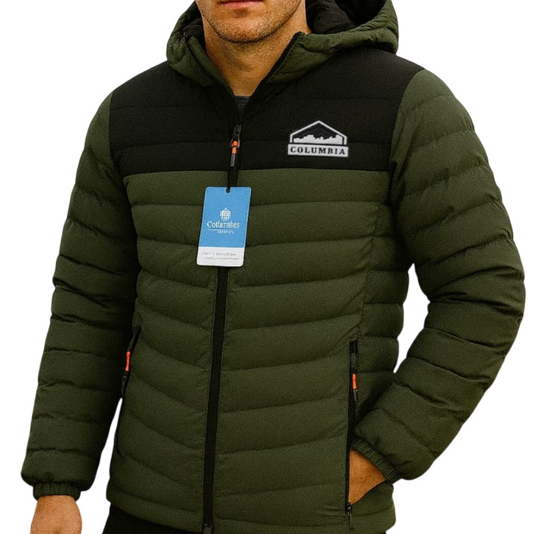 Casaca columbia pluma de ganzo hombre