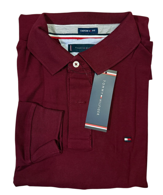 Camisero manga larga Tommy Hilfiger vino