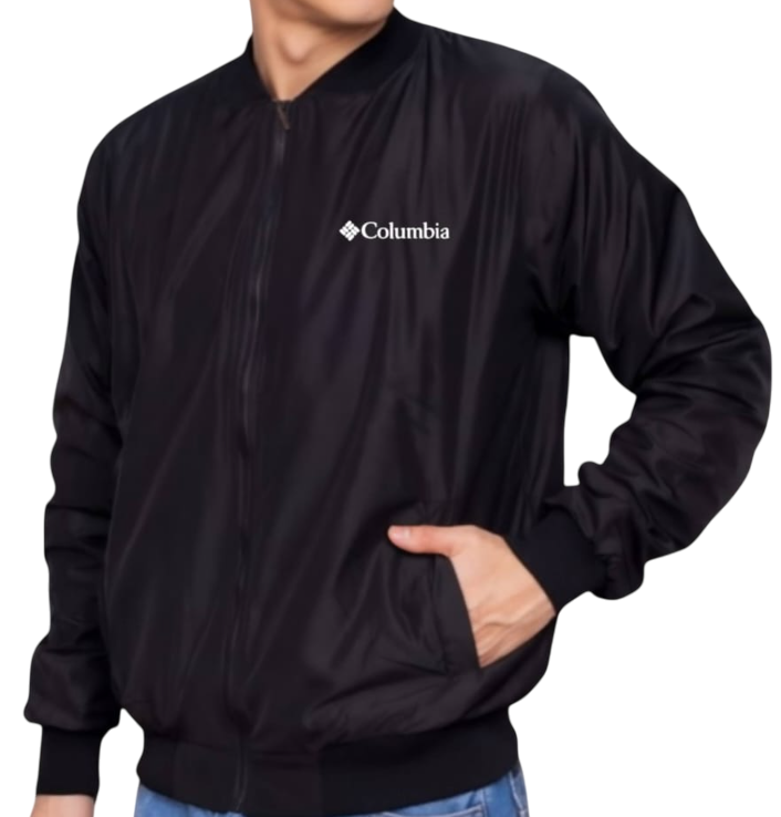 Cortaviento Columbia con forro en micropeluche negro