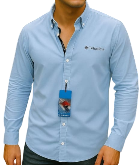 Camisas Columbia para caballero manga larga