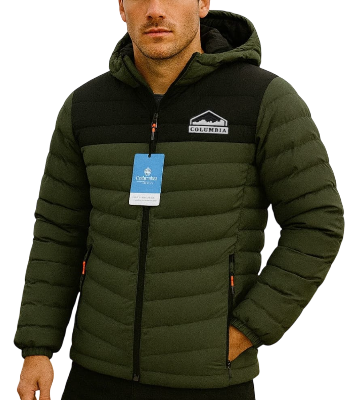 Casaca columbia pluma de ganzo hombre