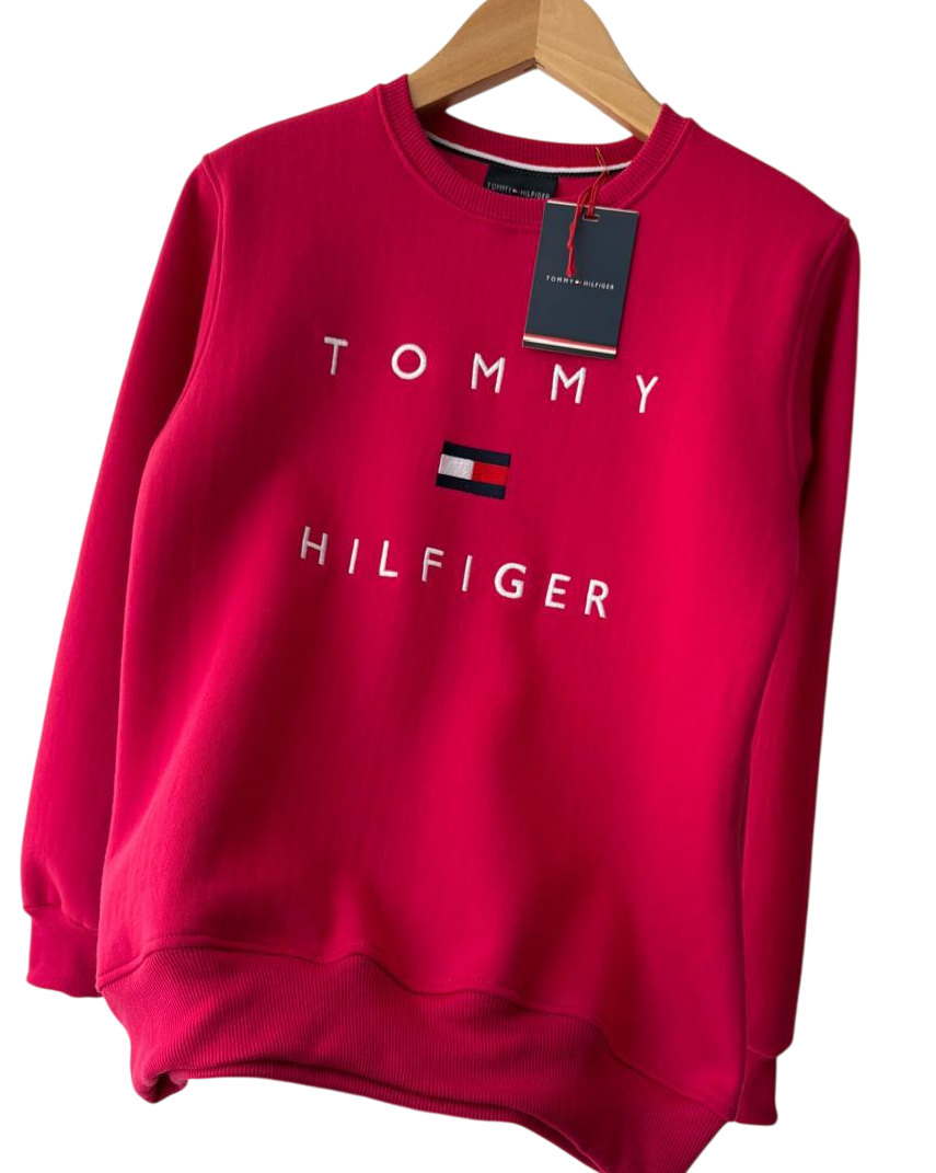 Polera Tommy H cuello redondo para dama azul marino