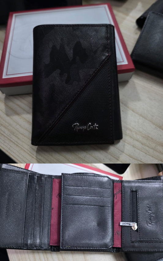 Billetera Renzo Costa de cuero 3 cuerpos