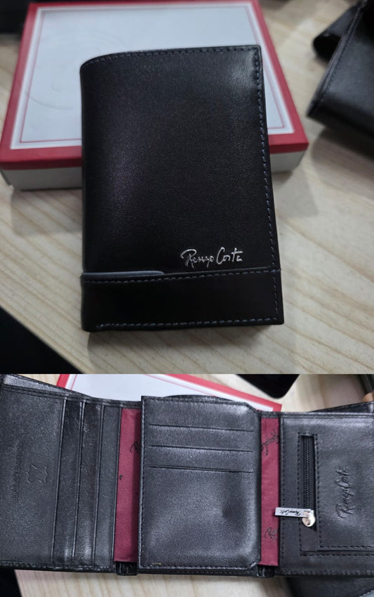 Billetera Renzo Costa de cuero 3 cuerpos