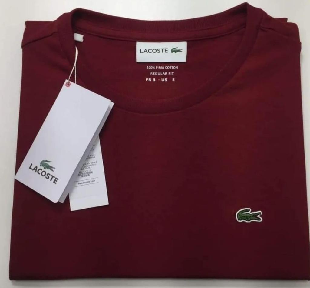 Polo Lacoste cuello redondo manga corta