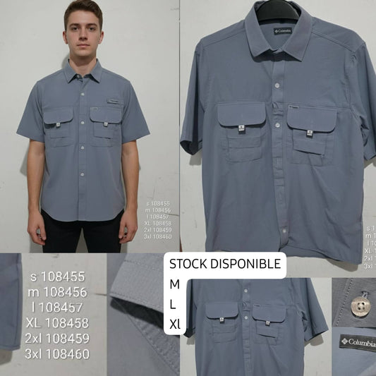 Camisa Columbia para caballero manga corta