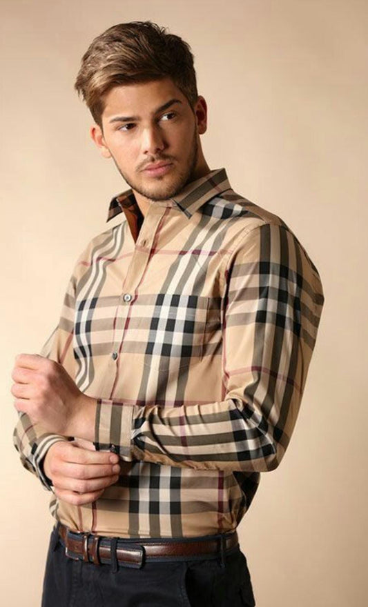 Camisa Burburry para caballero manga larga