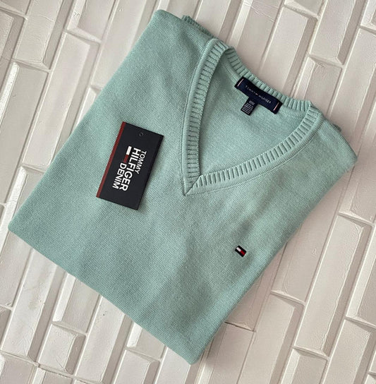 Chompa de caballero Tommy Hilfiger hilo algodón tejido