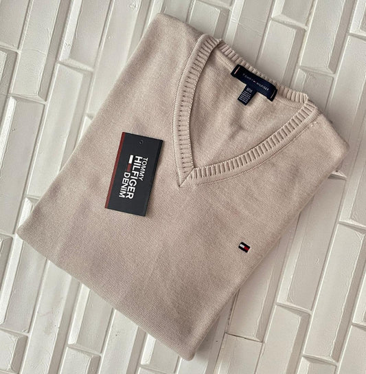 Chompa de caballero Tommy Hilfiger hilo algodón tejido