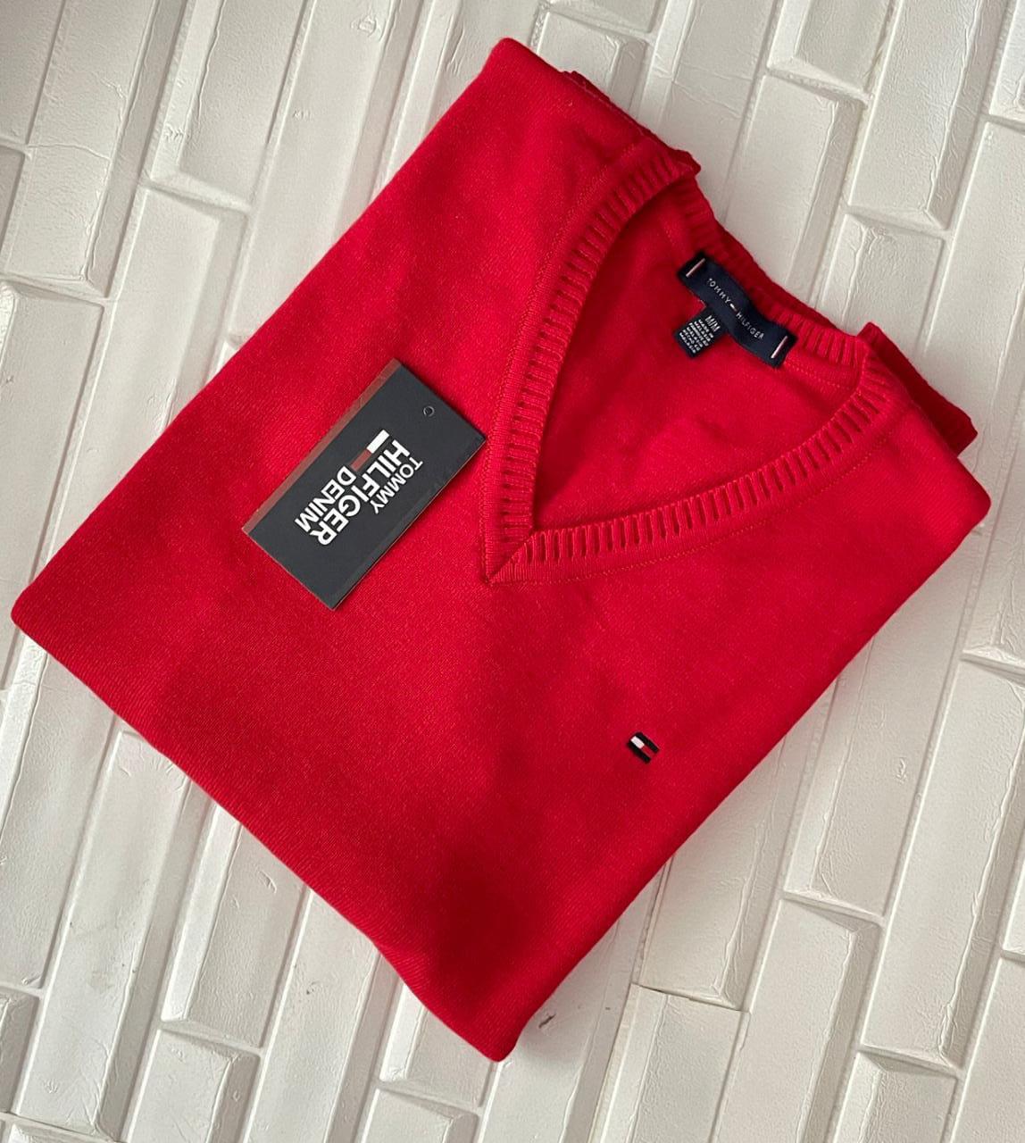 Chompa de caballero Tommy Hilfiger hilo algodón tejido