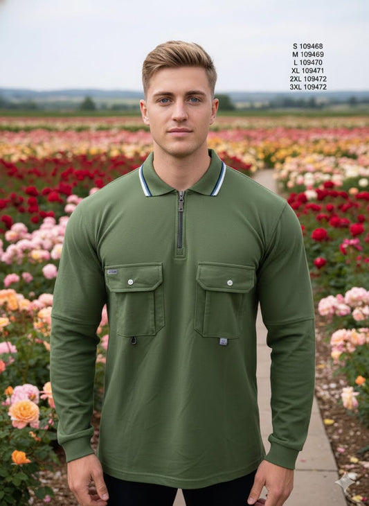 Polo camisero Columbia MANGA LARGA