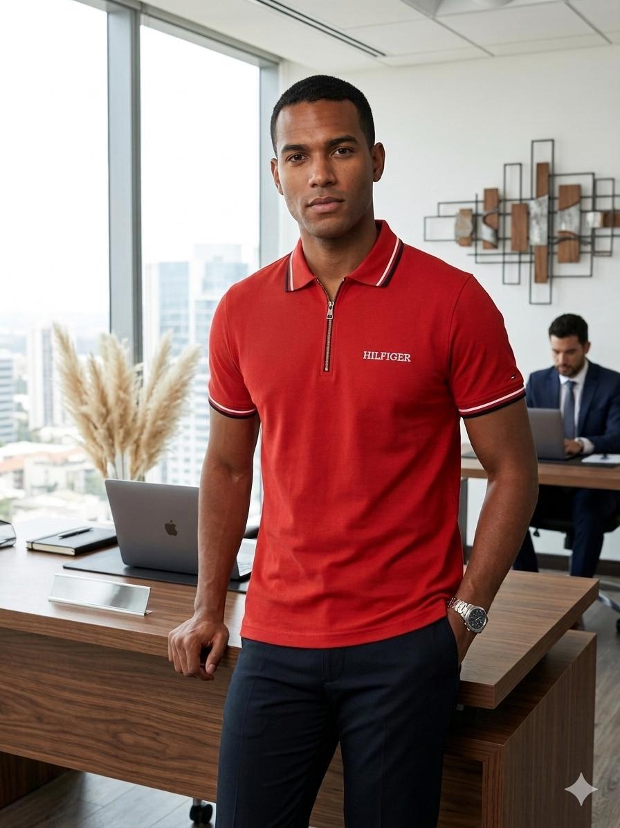 Camisero Tommy H algodón piqué