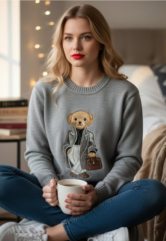 Chompa hilo Ralph Lauren oso  para dama