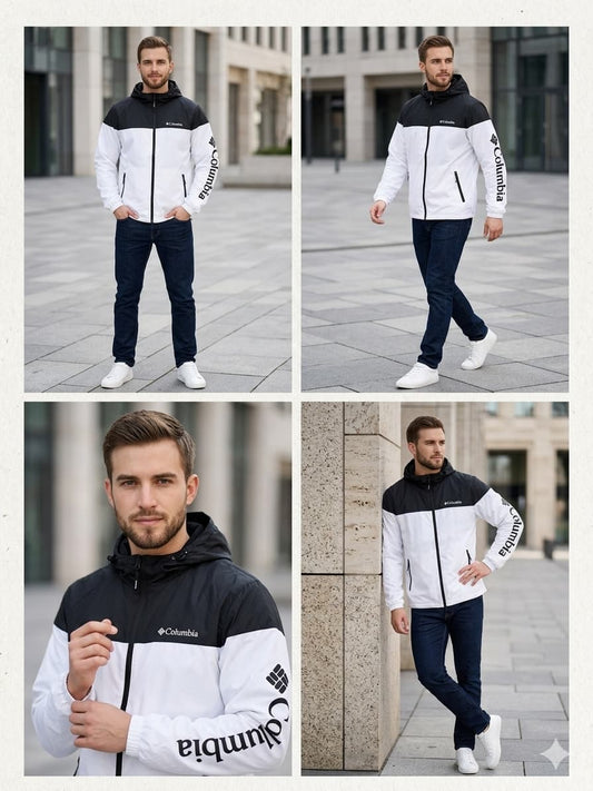 Cortaviento Columbia  con capucha impermeable
