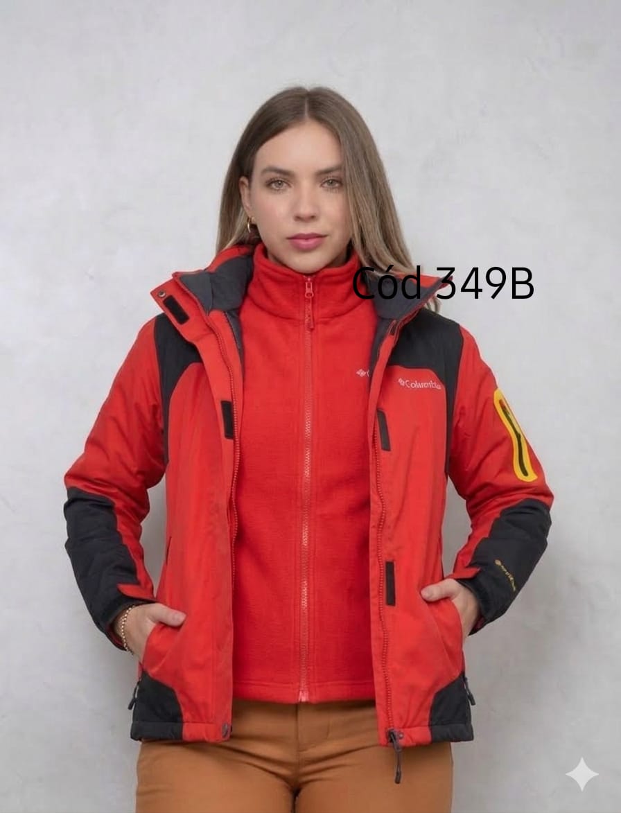 Cortaviento Columbia de mujer 2 en 1 color