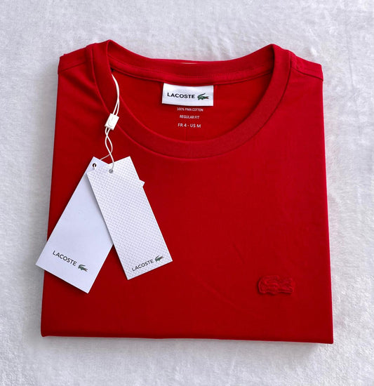 Polo Lacoste cuello redondo manga corta