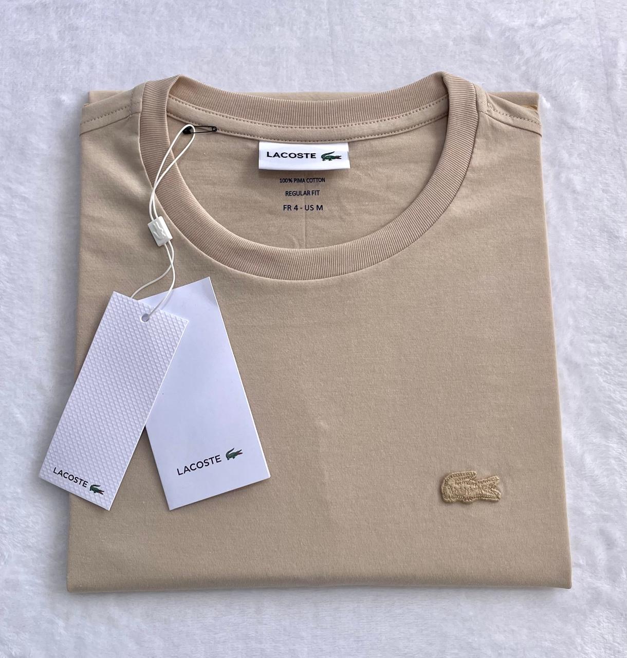 Polo Lacoste cuello redondo manga corta
