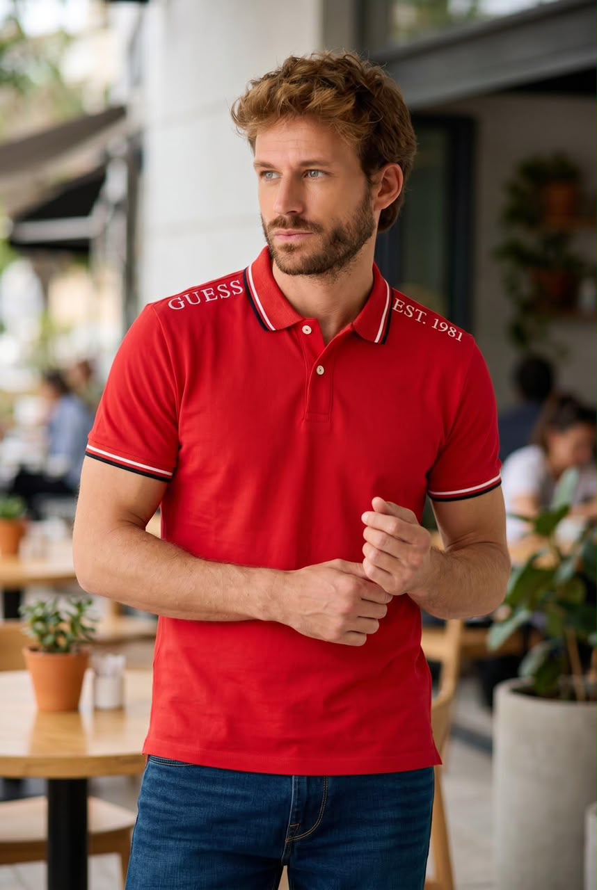 Guess Camisero rojo