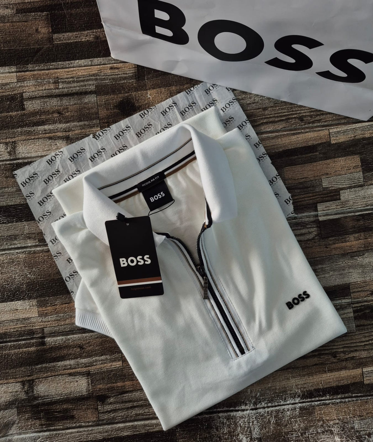 Camisero Boss algodón piqué
