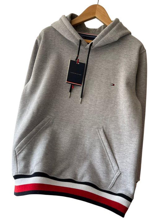 Polera gris Tommy Hilfiger con capucha varón