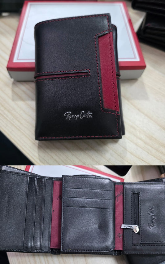 Billetera Renzo Costa de Cuero 3 cuerpos