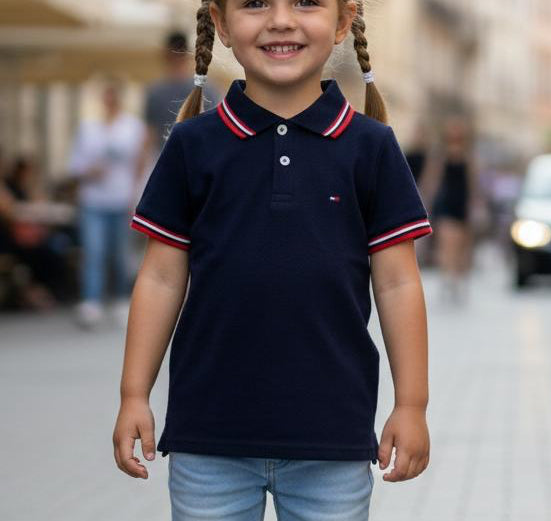 Polo camisero para niña