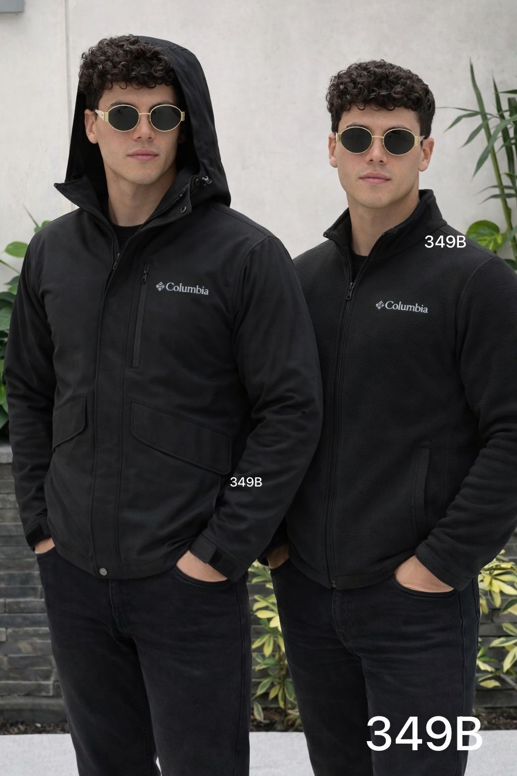 Cortaviento Columbia de hombre 2 en 1 color negro
