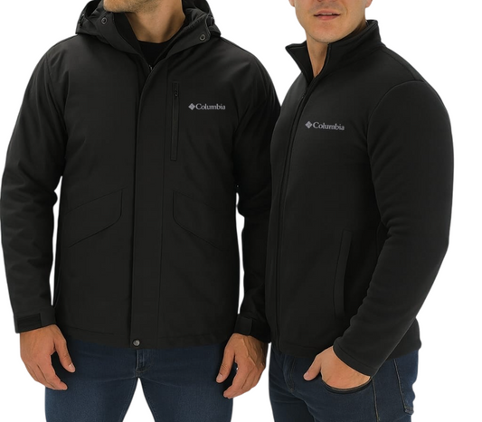 Cortaviento de hombre 2 en 1 color negro