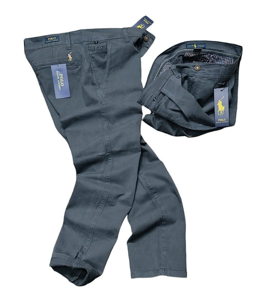 Pantalón Drill Ralph Lauren varón gris oscuro