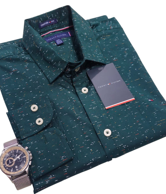 Camisa Tommy Hilfiger manga larga negro