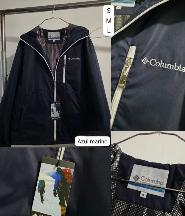 Cortaviento Columbia varón forro interno termoreflectante azul