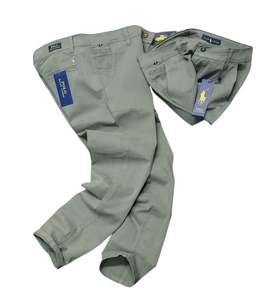 Pantalón Drill Ralph Lauren varón verde cemento